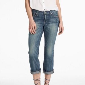 Lucky Brand Medium Wash Easy Rider Crop Jeans